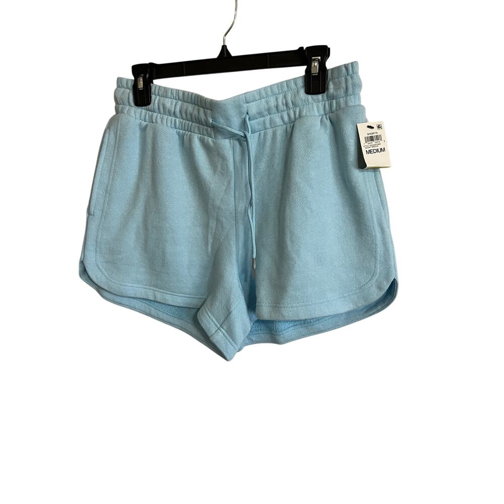 Ideology Fleece Sweat Shorts Women Light Baby Blue Lounge - Size M NWT